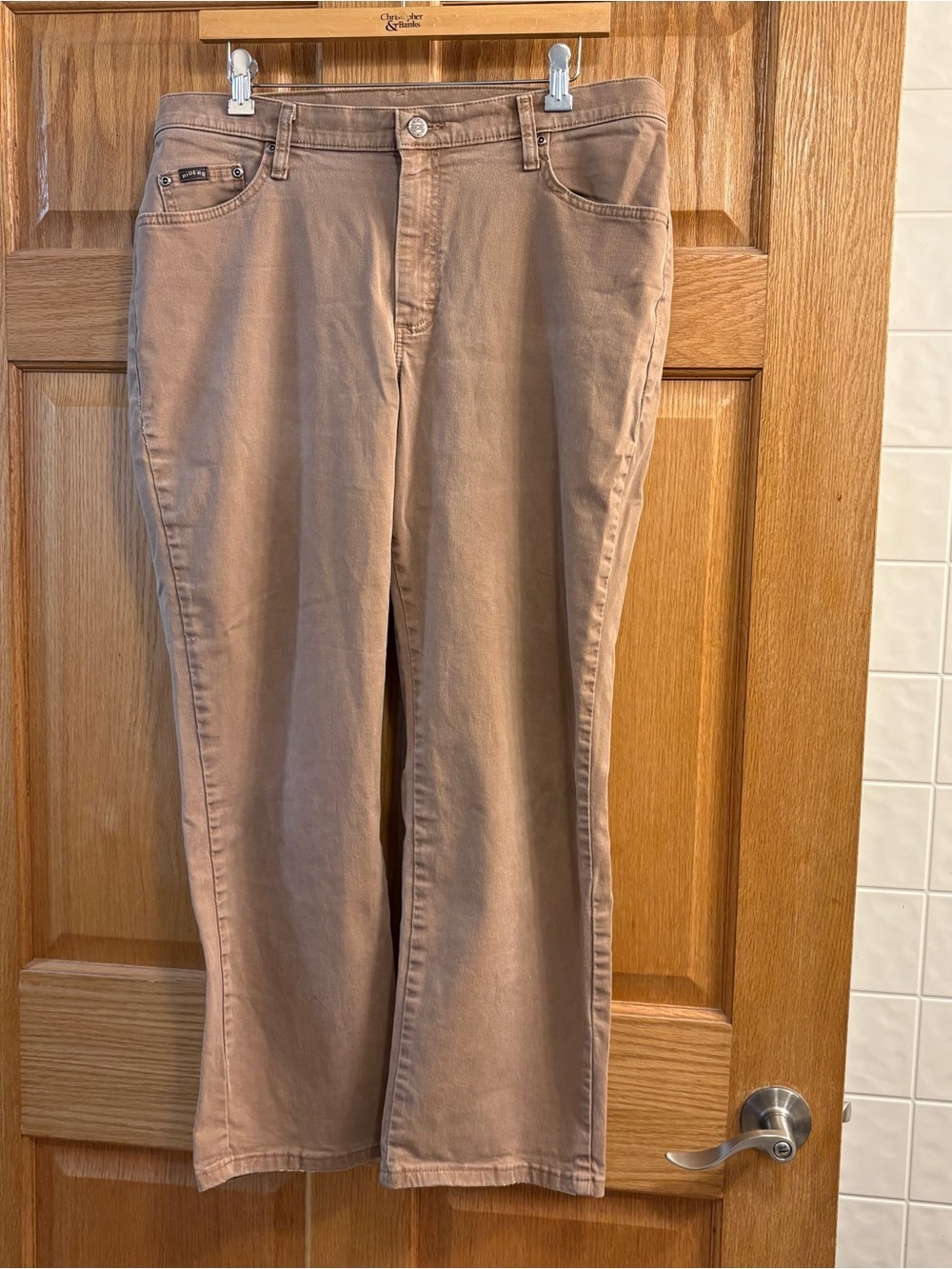 Lee Riders Relaxed Straight Leg Tan Brown Jeans Women’s Size 16 P Petite 130223H